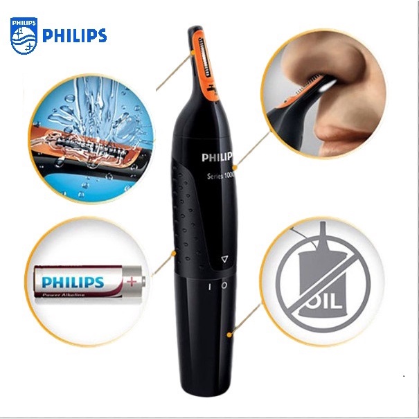 Máy tỉa lông mũi, lông tai, lông mày cao cấp Philips NT1150 - HÀNG CHÍNH HÃNG