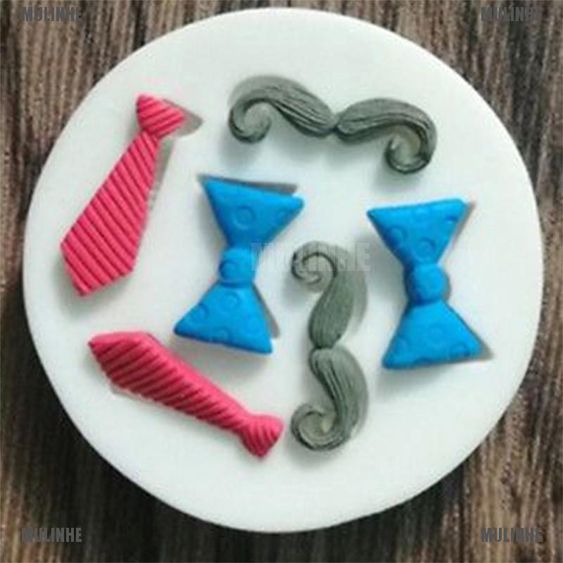 Khuôn Silicone Tạo Hình Râu Nơ Trang Trí Bánh