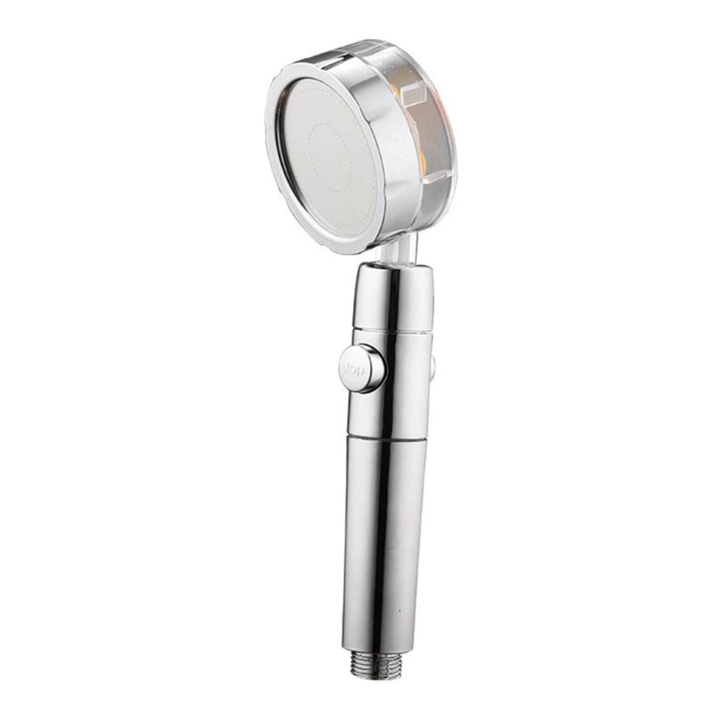 Tay sen tắm tăng áp bằng nhựa ABS có quat sau thân phun tia nước hình tháp tặng kèm dây inox 304 - QM071