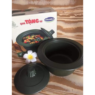 Nồi sứ Minh Long 1 lít vành tròn sứ dưỡng sinh cao cấp