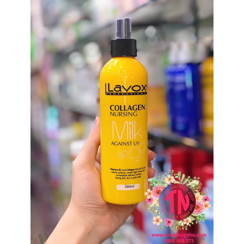 Sữa xịt dưỡng Collagen chống tia UV siêu bảo vệ tóc Lavox - 280ml