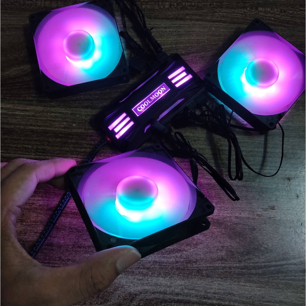 Quạt Tản Nhiệt CR 9025 Fan Led 5v ARGB Kích Thước 9cm Đồng Bộ Màu Mainboard - Hub Coolmoon Tomato Xigmatek