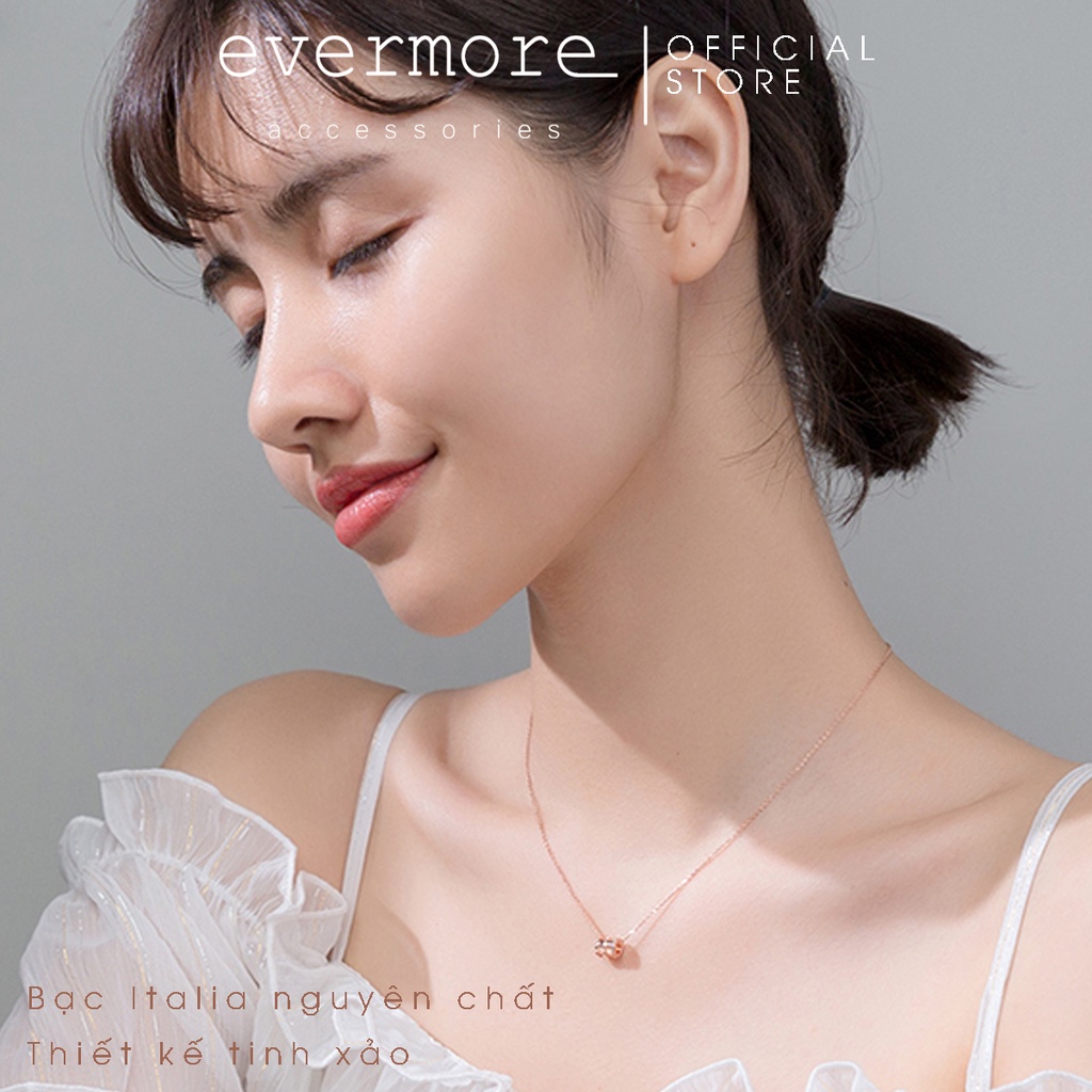 Dây chuyền bạc EVERMORE, vòng cổ hình trụ bạc ý 925, phong cách minimalism, thanh lịch - D007