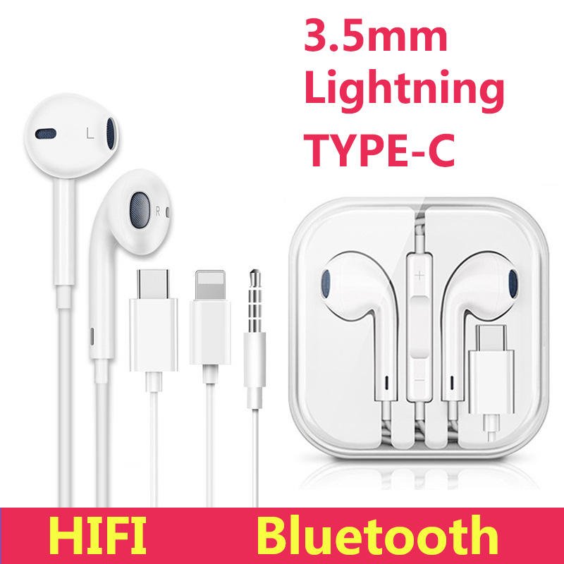 Apple Tai Nghe Nhét Tai Jack 3.5mm Cho Iphone 6 6s 8 7 Plus X Xr Xs Max 11 12 Pro Max Huawei