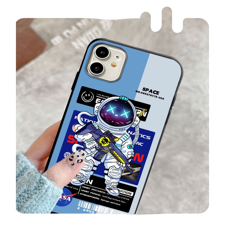 Mờ/matte Ốp Điện Thoại Mềm Mặt Nhám Họa Tiết Phi Hành Gia Cho Samsung A9 A8 A7 A6 A5 A3 Plus 2016 2017 2018