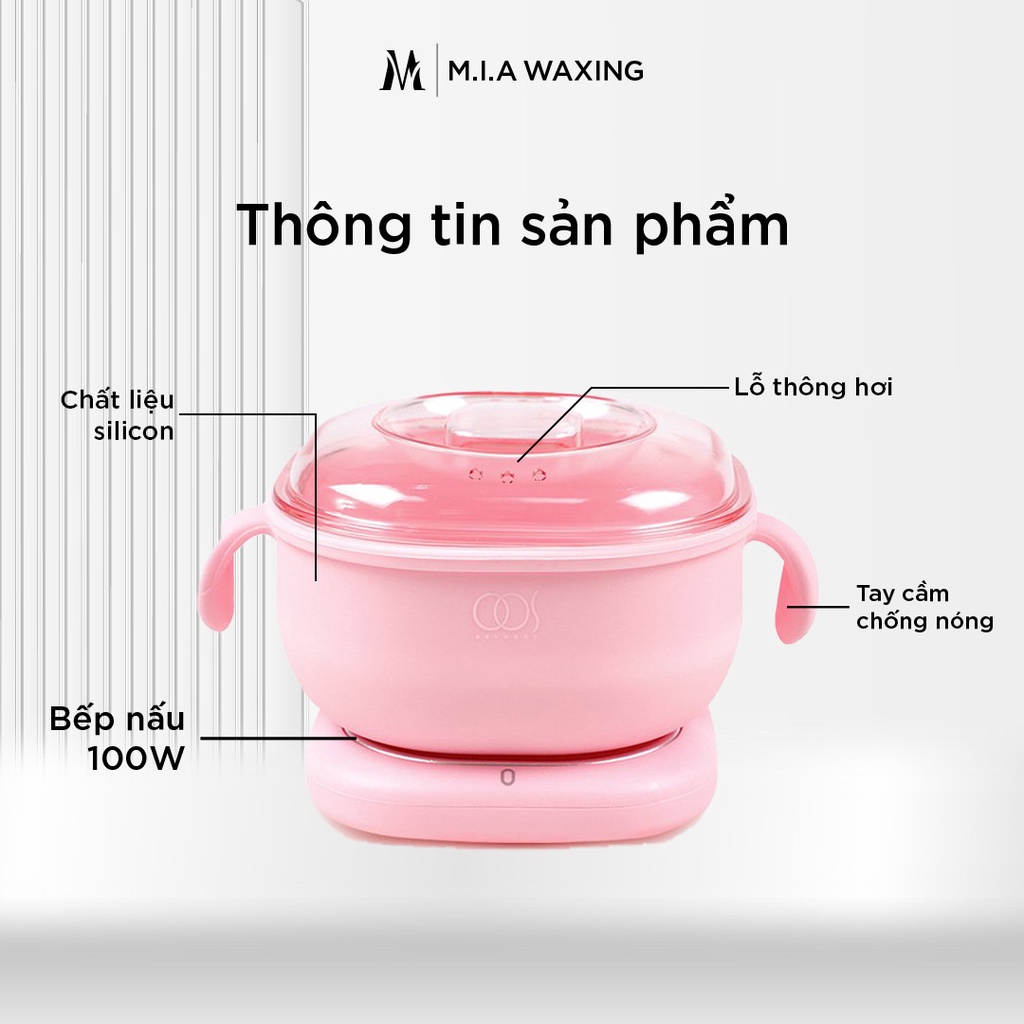 Nồi Nấu Sáp Wax Lông Silicon Điện Từ Chống Dính