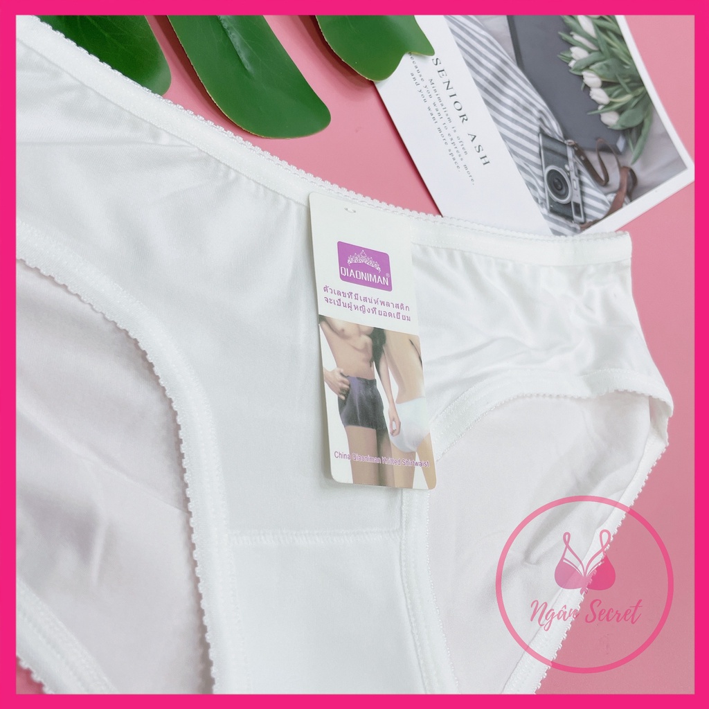 Combo quần lót cotton trắng, quần lót nữ trắng co dãn, thấm hút tốt, đủ size