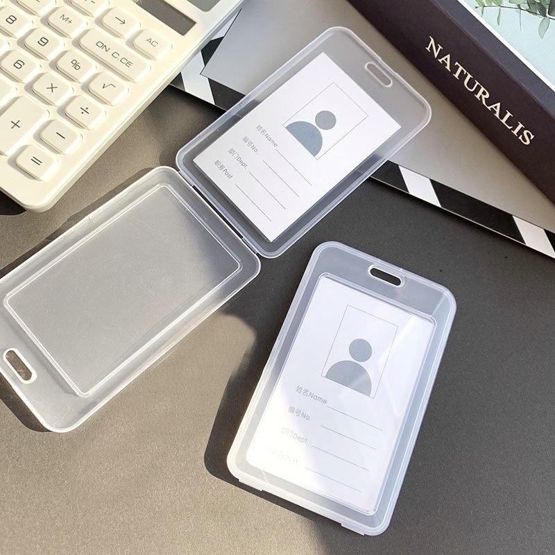 Bao đựng thẻ tín dụng ID nắp gập trong suốt chống nước tái sử dụng được cho unisex