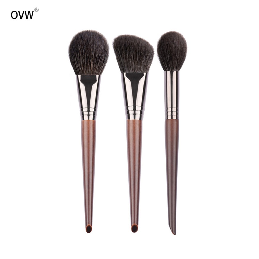 3 Cọ trang điểm lông dê gồm cọ má hồng cọ highlight cọ đánh khối XQ345