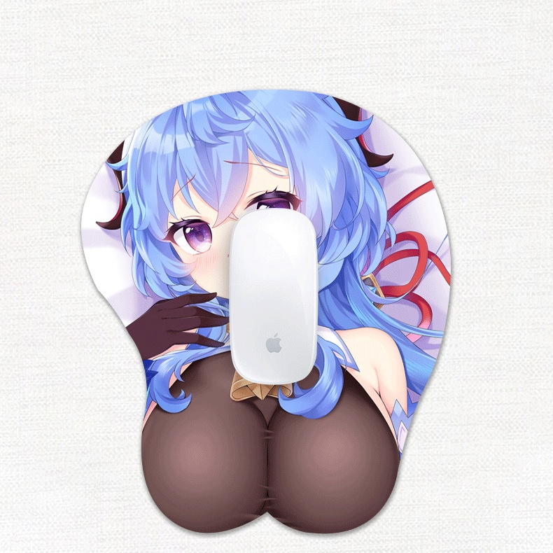 Lót Chuột Máy Tính Anime 3D Kimetsu no Yaiba, Nezuko Đệm Tay Silicon Thiết Kế Độc Đáo, Dễ Thương