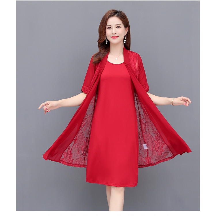 Bộ Đầm Thời Trang Mùa Hè Kiểu Mới Phong Cách Phương Tây Dành Cho Phụ Nữ Trung Niên 2022