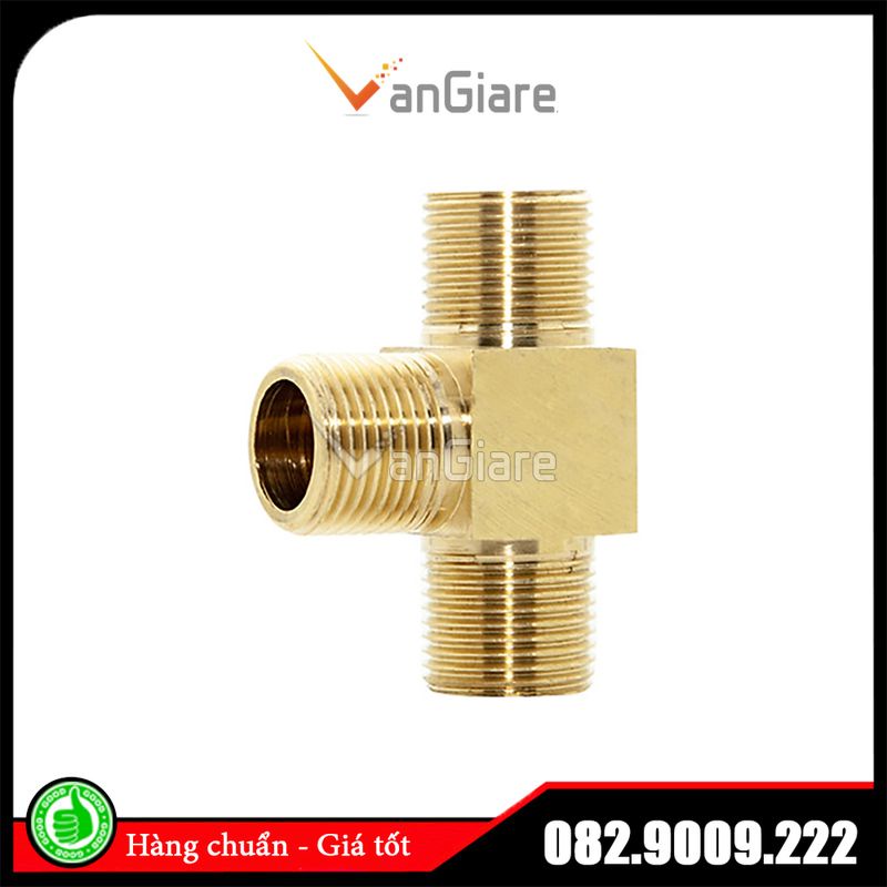 Tê ren ngoài thau, nối 3 đầu răng ngoài 9.6mm 13mm 17mm 21mm