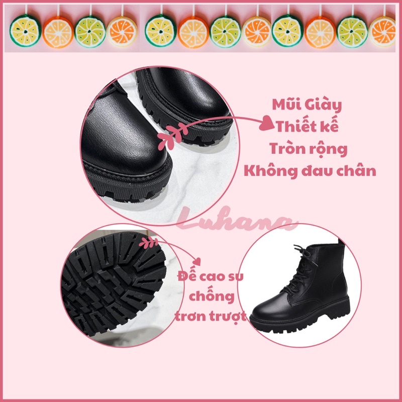 Bốt nữ cao cổ da mềm thời trang phong cách ulzzang, bốt chiến binh siêu đẹp. Ms: BỐT CHIẾN BINH | BigBuy360 - bigbuy360.vn