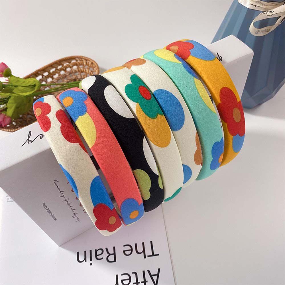 ANEMONE Dây Cột Tóc In Họa Tiết Hoa Dễ Thương Thời Trang Cho Nữ