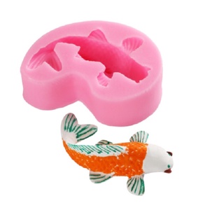 Khuôn silicone hình cá chép, ốc, sò