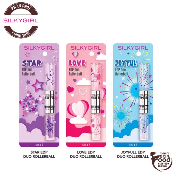 Nước Hoa 2 Đầu Dạng Lăn 4 Mùi Hương Silkygirl EDP Duo Rollerball 10ml