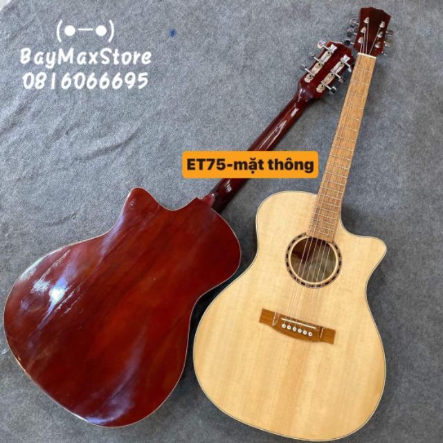 GUITAR ACOUSTIC MẶT GỖ THÔNG - LƯNG MAHOGANY