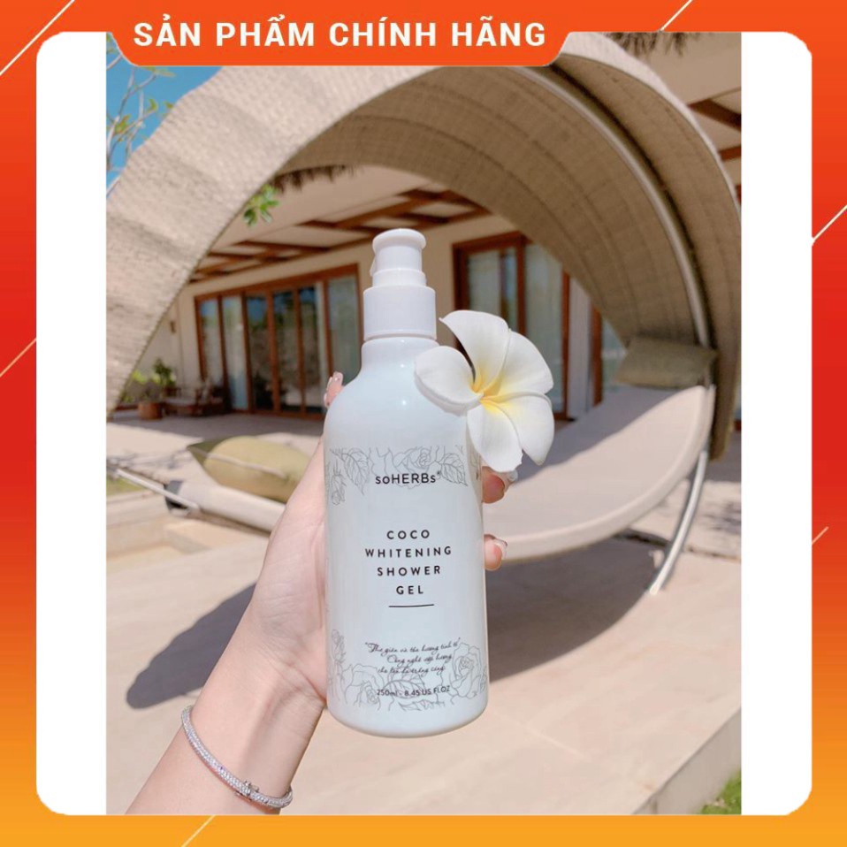 Sữa tắm trắng lưu hương soherbs 250ml chính hãng
