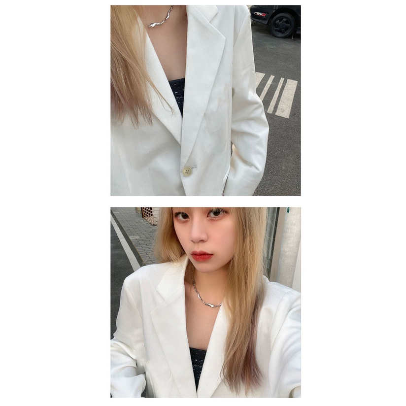 Áo Khoác Vest Dáng Rộng Màu Trắng Phong Cách Hàn Quốc Thanh Lịch Dành Cho Nữ | BigBuy360 - bigbuy360.vn