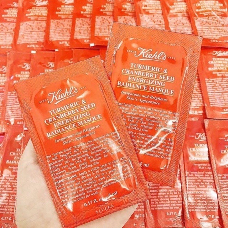 [Sample 5ml] Mặt nạ nghệ Kiehl’s Tumeric & Cranberry Seed Energizing Radiance Masque | Kiehls nghệ