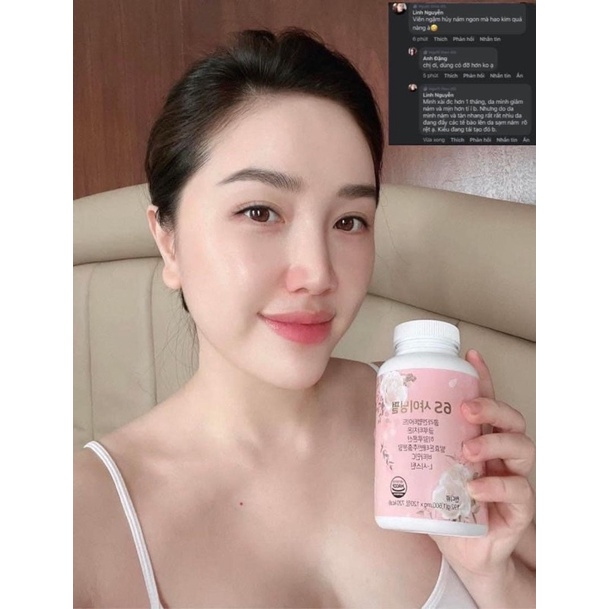 Viên ngậm hủy nám trắng da Shining pearl 6s Hàn - vị đào