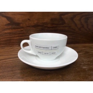 Combo 5 bộ cốc đĩa cafe capuchino màu trắng