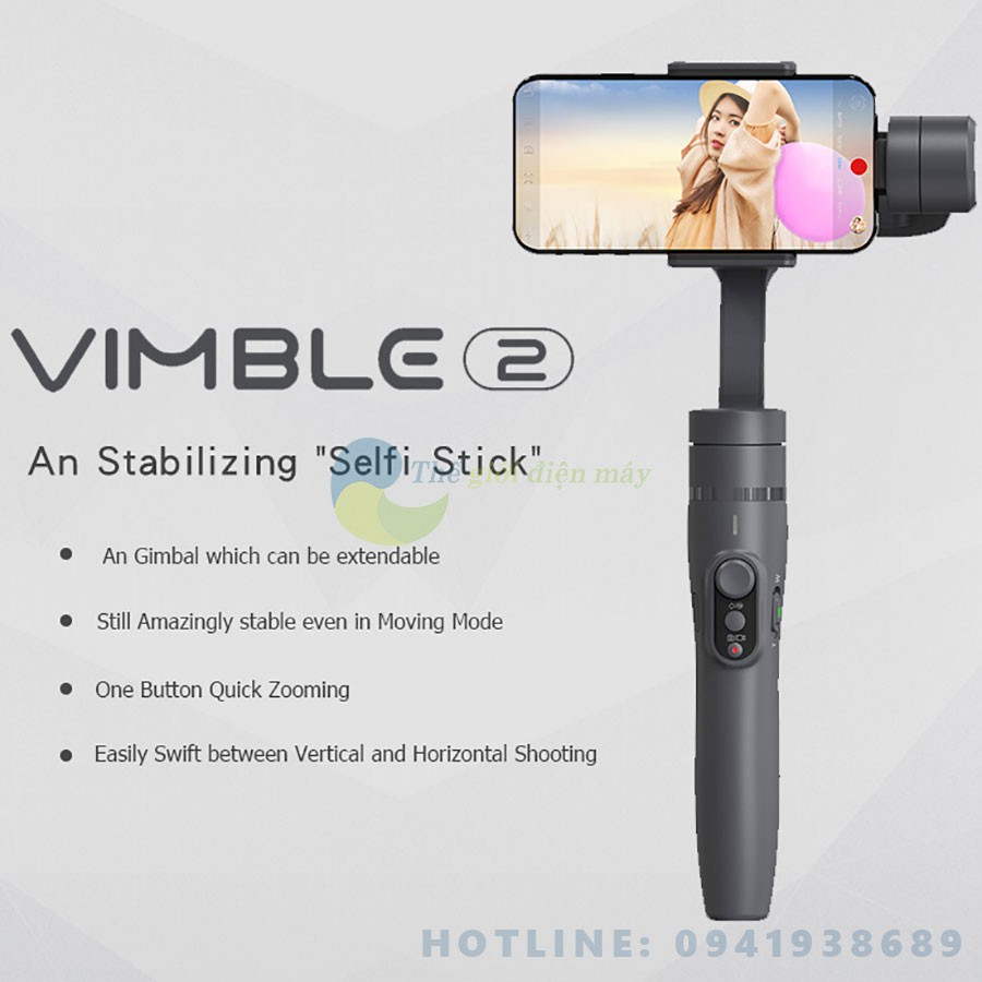 [SaleOff]  Tay cầm chống rung gimbal Feiyu Vimble 2s chống rung điện thoại, camera hành