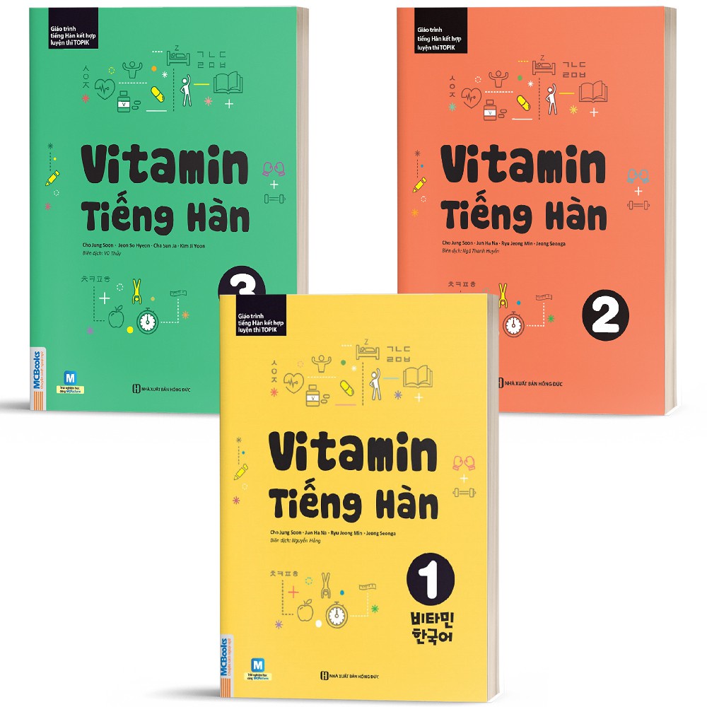 Sách Combo Vitamin Tiếng Hàn 1, 2, 3 - BẢN QUYỀN
