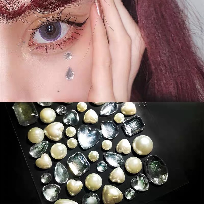 Đá đính mắt makeup - Đá dính mặt trang điểm có thể kết hợp làm phụ kiện trang điểm,trang sức