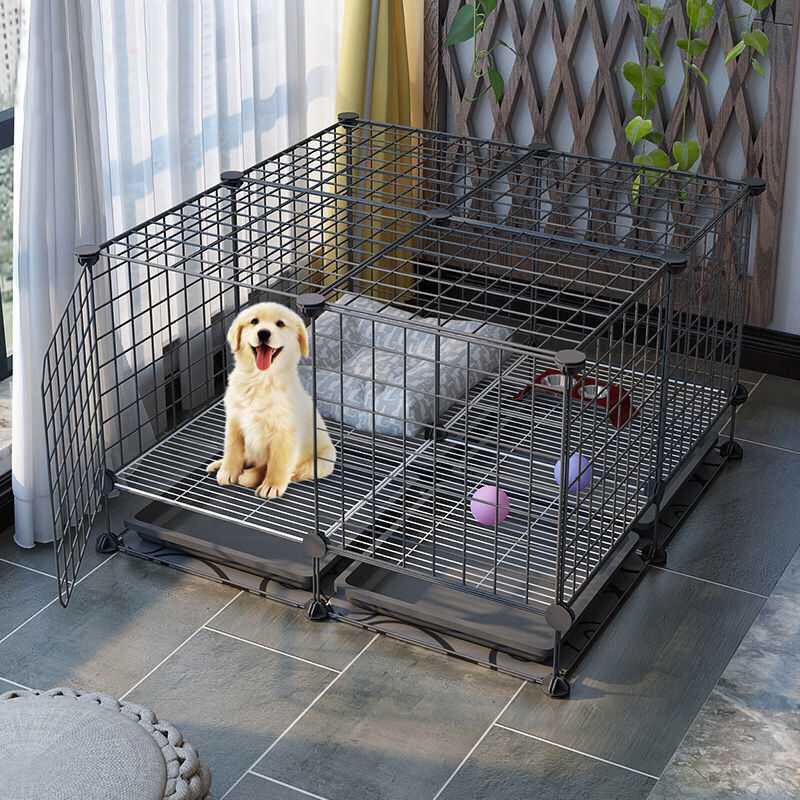 - Tấm Ghép Chuồng Quây Cho Thú Cưng Chó Mèo, Chuồng Chó Mèo Lắp Ghép  -Tặng Kèm Chốt