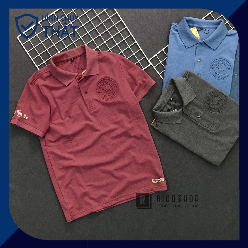 Áo thun nam polo tay ngắn, áo phông nam polo có cổ đẹp form rộng cao cấp logo nổi Riooshop RSP039 có size lớn, size xxl | BigBuy360 - bigbuy360.vn
