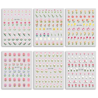 Sticker mẫu hoa 3d miếng dán móng tay nail