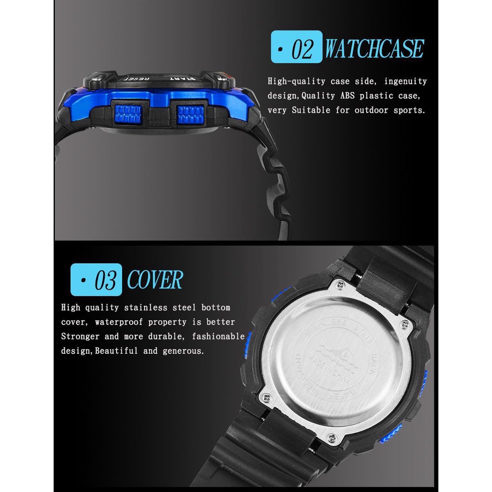 SYNOKE Fashion Children Digital Watches Kids Boys Girls Sports Outdoor Waterproof Silicone Watch