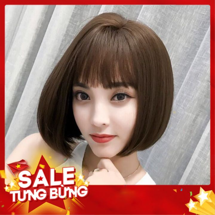 Tóc Giả Nữ - Tóc Nguyên Đầu Vic Ngắn Mẫu Mới Sành Điệu 3192