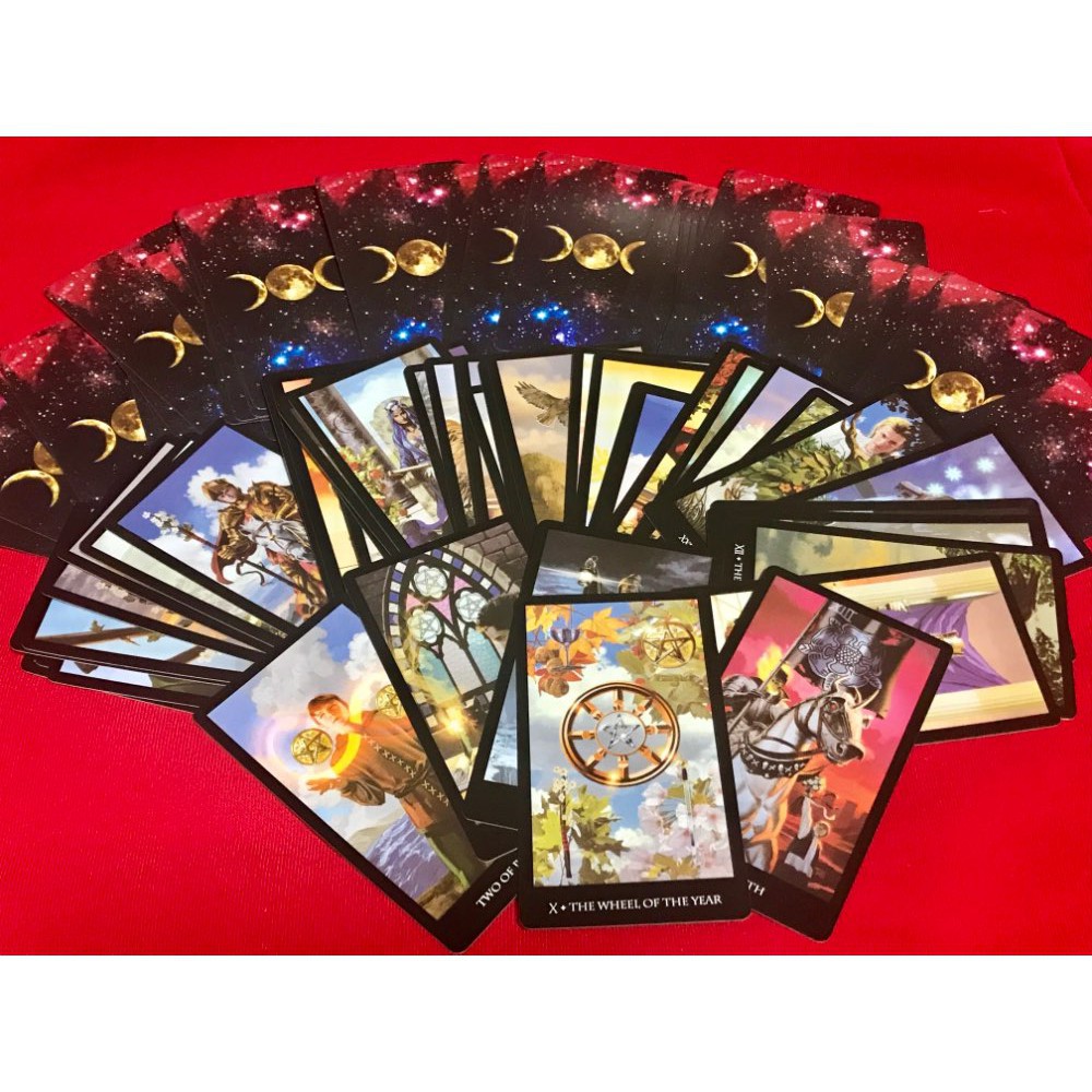 Combo Bài Tarot Witches O3 và Túi Nhung Đựng Tarot và Khăn Trải Bàn Tarot