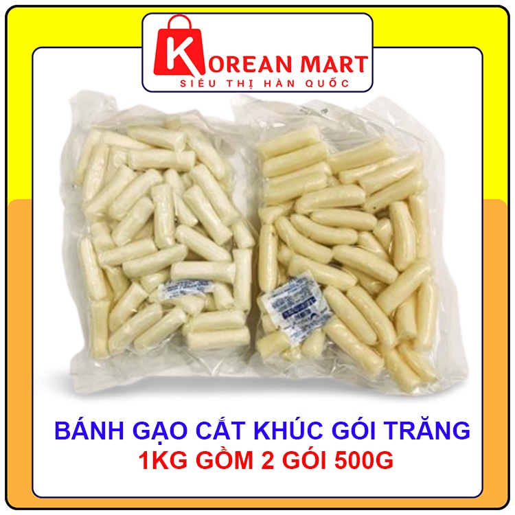 Bánh gạo cắt khúc gói trắng 1kg (2 gói 500g)