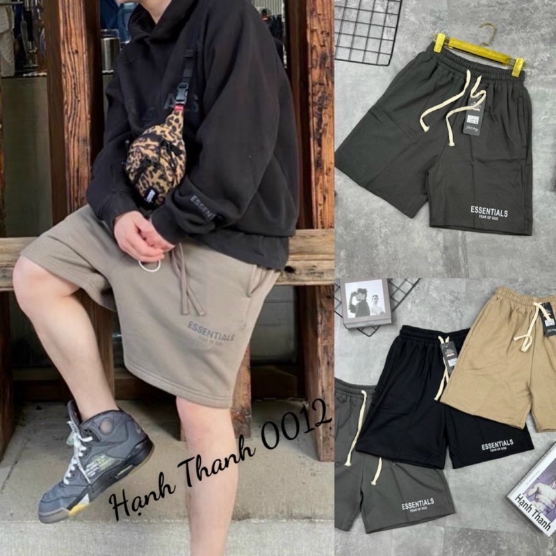 Quần short Essen cho nam form thụng Unisex chất cotton da cá cao cấp