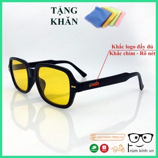 Kính thời trang cao cấp [GC Sơn Tùng MPT] tròng vàng - Gọng Kính Vuông Cao Cấp