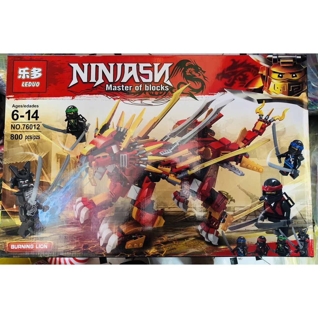 Bộ lego ninja Sư tử lửa (800 chi tiết)