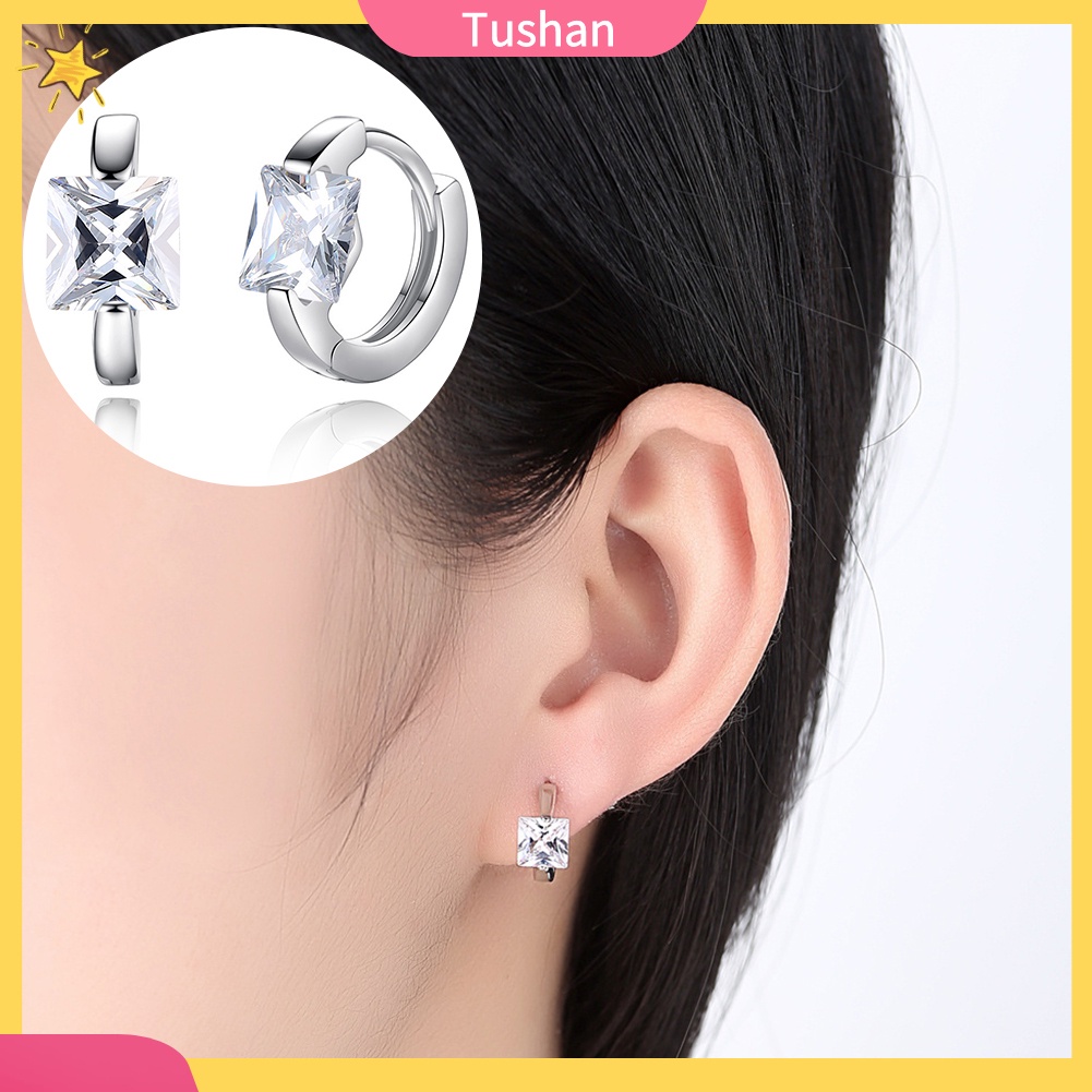 Khuyên tai nữ đính đá phong cách thời trang đơn giản cho đám cưới/ đám tiệc