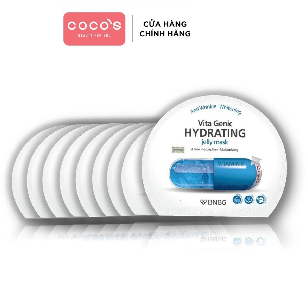 Combo 10 Mặt nạ giấy cấp nước dưỡng ẩm BNBG Vita Genic Hydrating Jelly Mask (Vitamin E) 30ml x [10 BNBG - X-BIỂN]