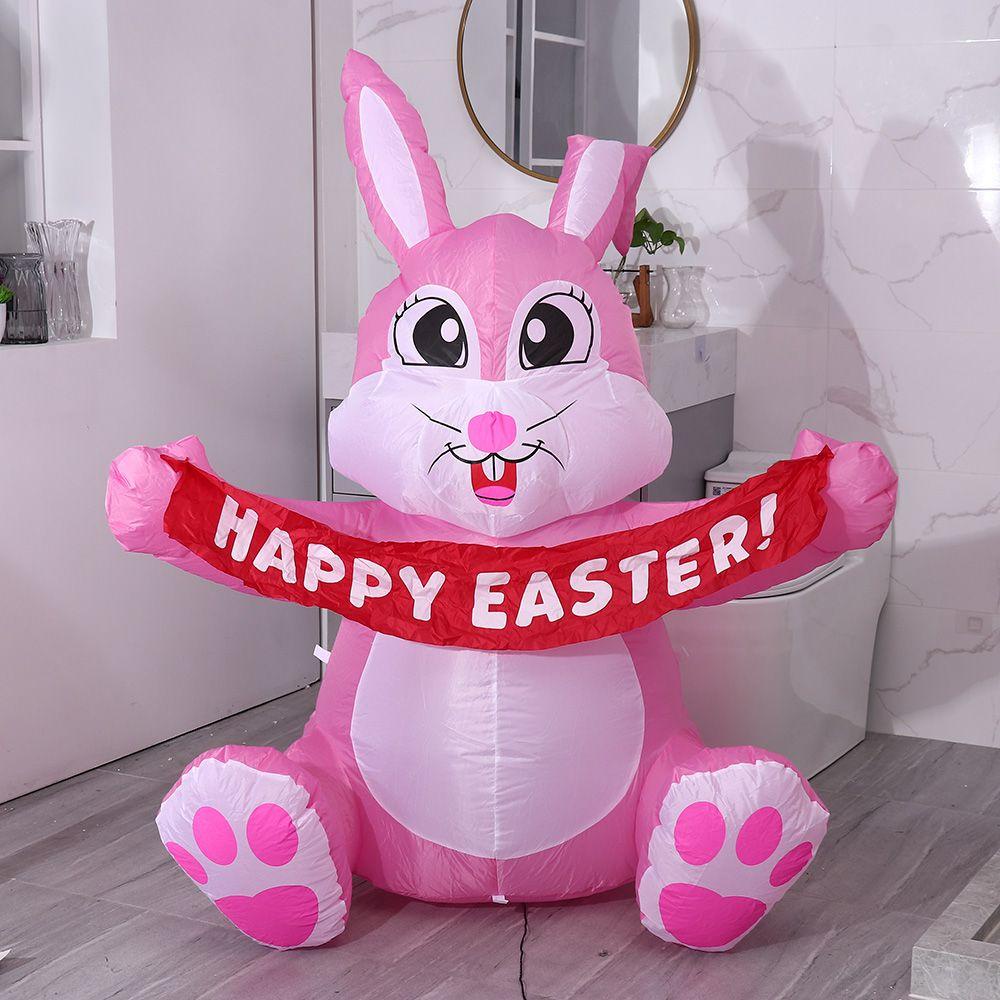 Thỏ Bơm Hơi Kích Thước 1 5Ft Dùng Trang Trí Lễ Phục Sinh