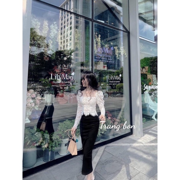 Áo ren trắng