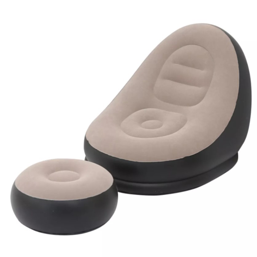 Ghế hơi intex vỏ nhung Nệm SaLon, Thích hợp cho thư giãn nghỉ ngơi lúc mệt mỏi +Tặng kèm bơm điện 2 chiều .