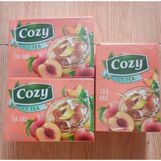 Cozy Đào hòa tan hộp 270g ( 18 tép)