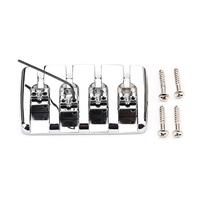 Ngựa Đàn Bằng Kim Loại Cố Định Kèm Cờ Lê Và Ốc Vít Cho Đàn Guitar Điện 4 Dây