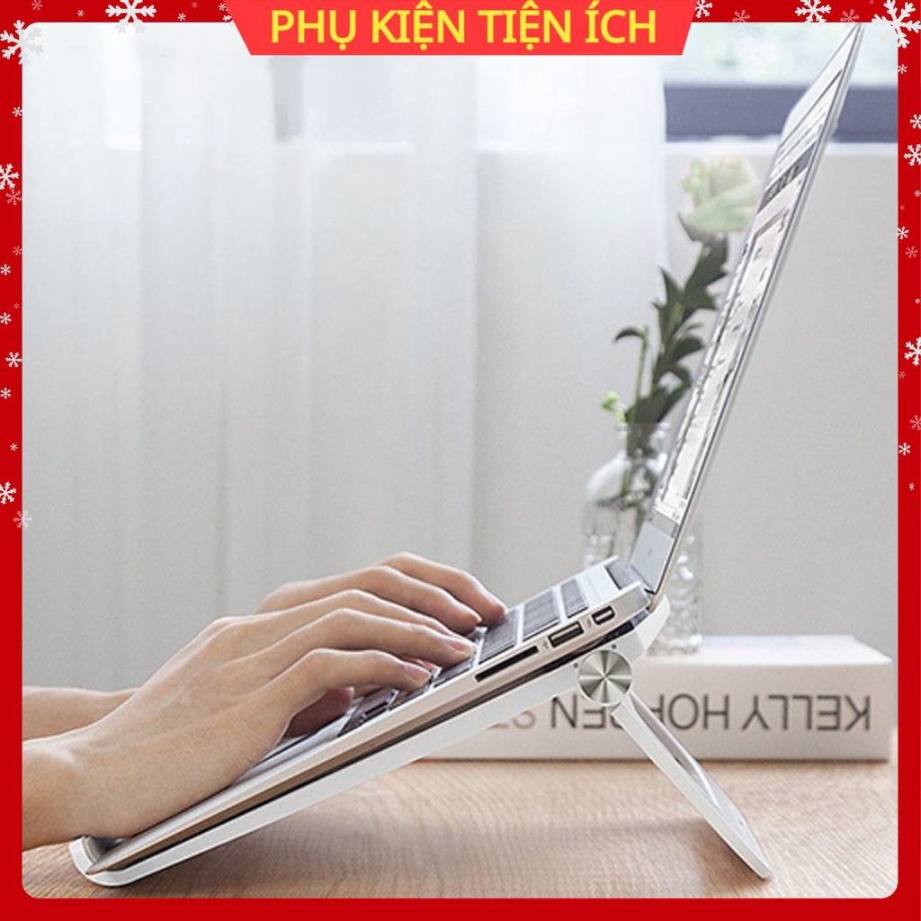 Giá Đỡ Laptop ABS Tản Nhiệt Siêu Nhẹ, tác dụng Tránh Mỏi Tay Gù Lưng, Mát Máy.