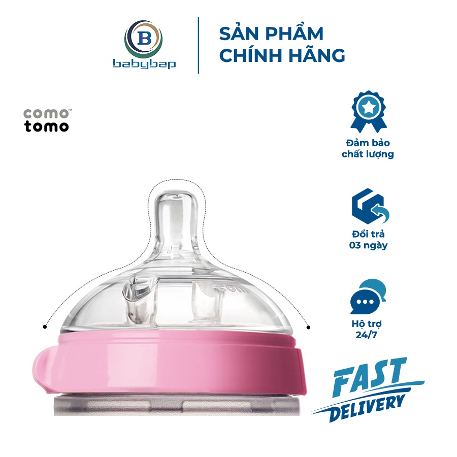 Bình Sữa Silicone Comotomo 150ml Mềm Mại, Trơn Mịn