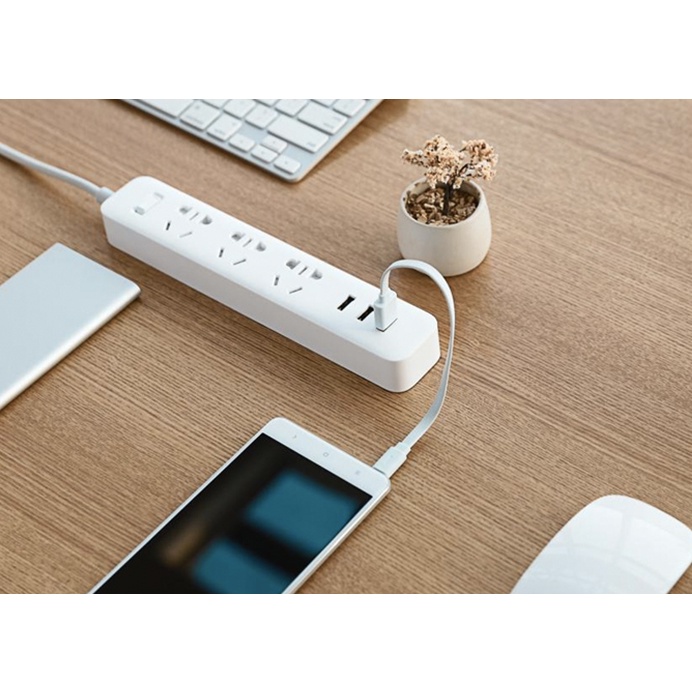 Hoả tốc | Ổ cắm điện Xiaomi 3 USB 3 Outlet | Ổ cắm điện Xiaomi CX05 2 USB 6 Outlet sạc nhanh 18W | MIHOANGGIA