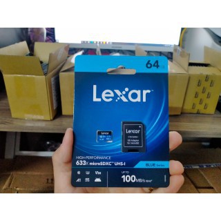 Thẻ Nhớ 64G Lexar 64GB MICRO 633X Tốc Độ 100mb/s (hàng chính hãng Mai Hoàng)